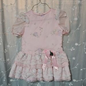 Pink Lace Kids Dress